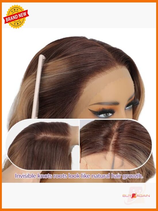 13x4 HD Lace Front Wig Synthetic Curly Wavy Long Glueless Full Head 26 Inch